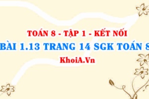 Bài 1.13 trang 14 SGK Toán 8 tập 1 Kết nối tri thức